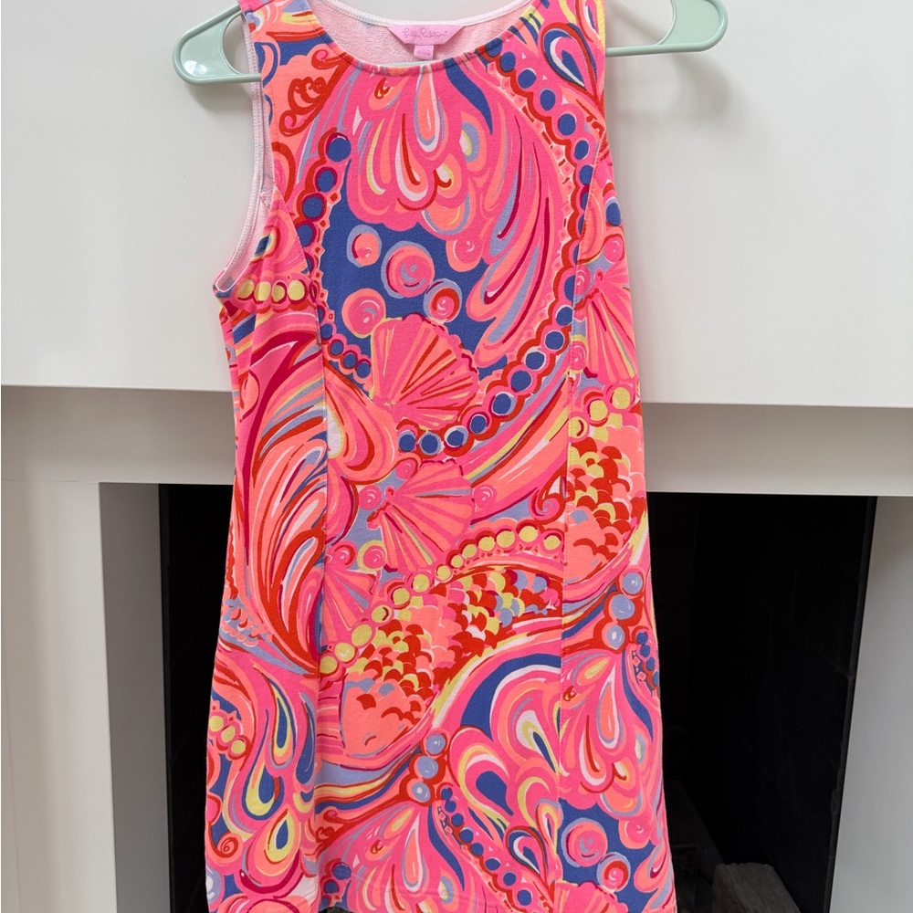 Lilly Pulitzer Pink Swirl Shell Print Sleeveless Mini Dress